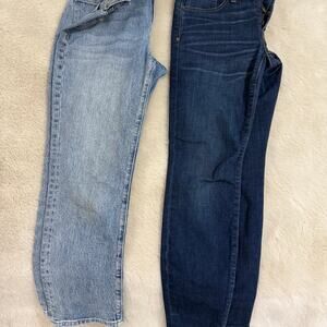 TWO Madewell Perfect Jean Jean & 9” High-Rise Skinny Jeans BUNDLE 26 Petite